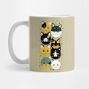 Whiskered Wonderland: Dots and Cats Mug
